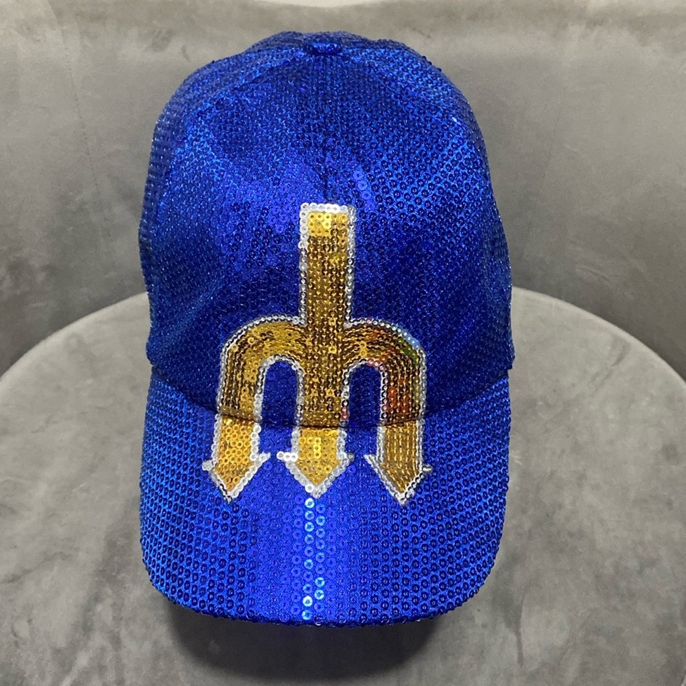 Seattle Mariners MLB 47s Cooperstown Collection Sequin Bling Sparkle Cap Hat